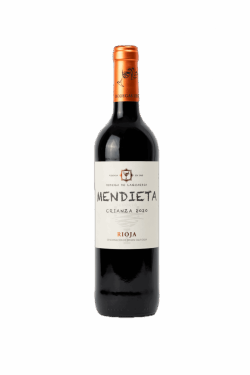 Botella de vino Mendieta Crianza Rioja Alavesa