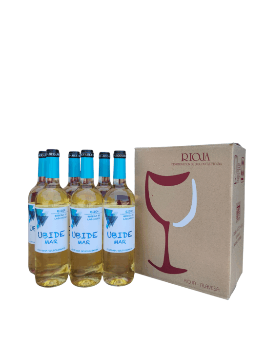 Botella de vino blanco Ubide Mar de Bodegas Ubide, Rioja Alavesa